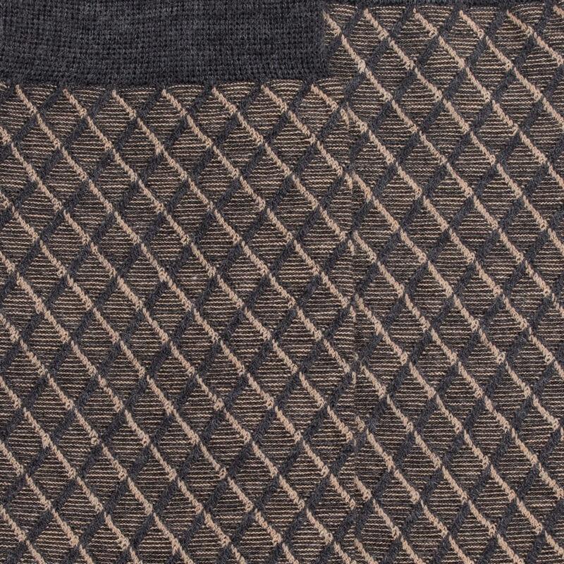 Doré Doré Chaussettes En Laine à Motifs Pour Hommes - Gris étain