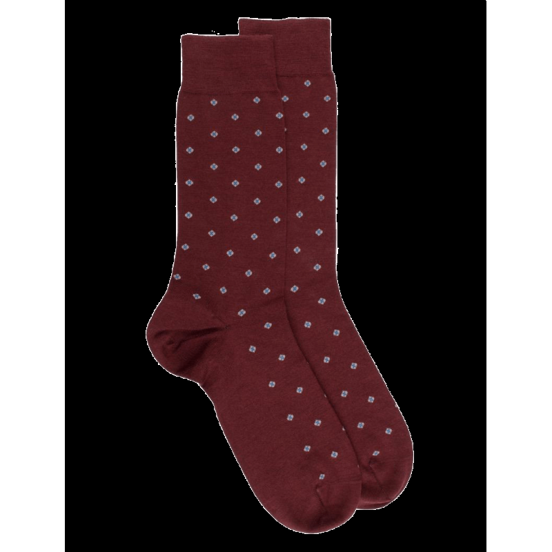Doré Doré Chaussettes En Laine Motif Cravate - Bordeaux