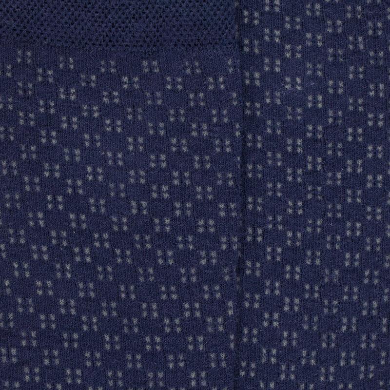 Doré Doré Chaussettes En Laine Pour Enfants Avec Motif à Micro-carré - Bleu Caban