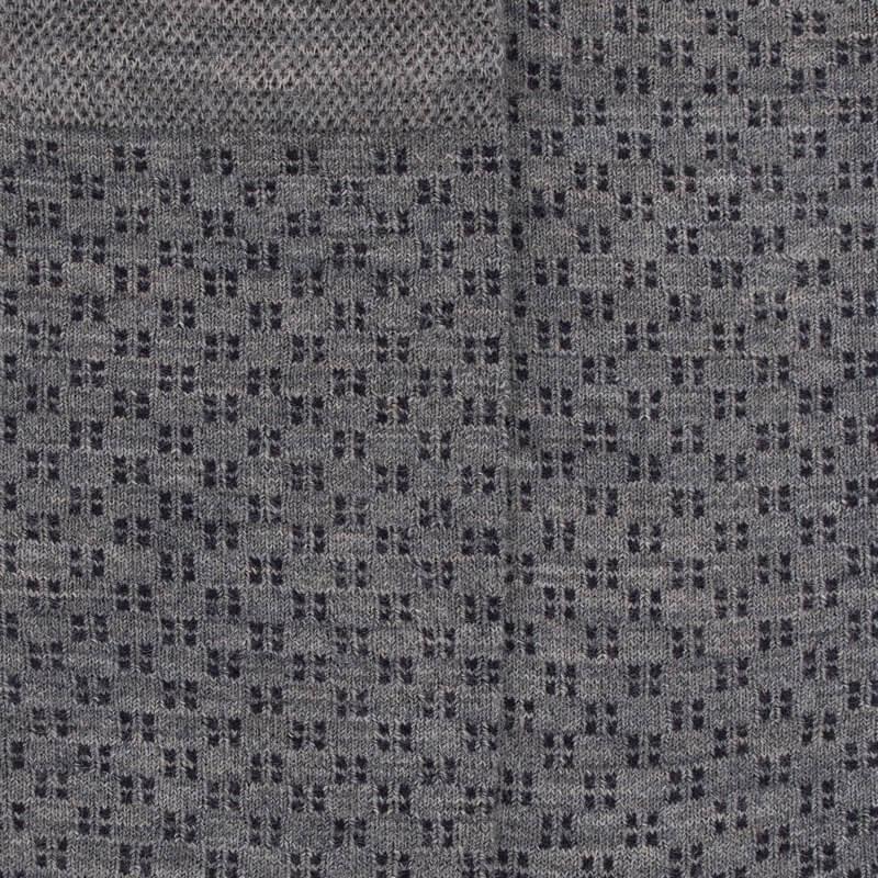 Doré Doré Chaussettes En Laine Pour Enfants Avec Motif à Micro-carré - Gris Bourrasque