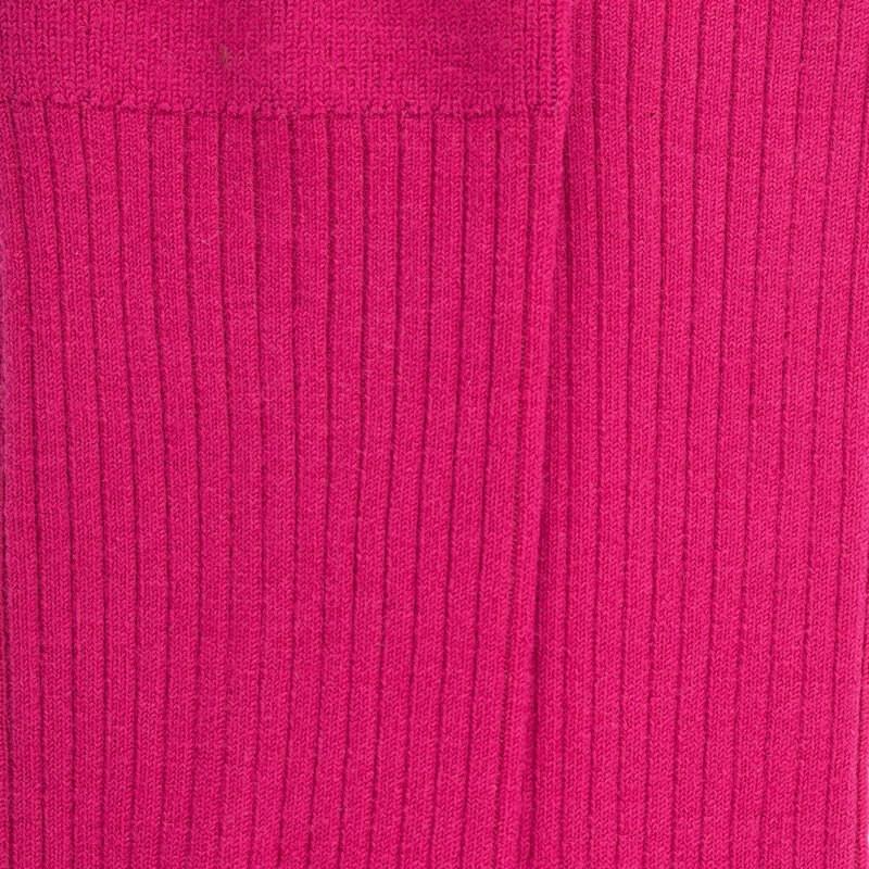 Doré Doré Chaussettes En Laine Unie Côtelée Pour Femmes - Rose Oléandre