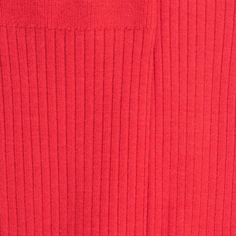 Doré Doré Chaussettes En Laine Unie Côtelée Pour Femmes - Rouge Groseille