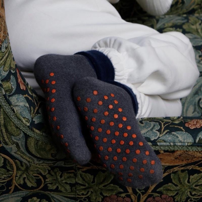 Doré Doré Chaussettes Enfant Anti Dérapant - Gris Et Rose