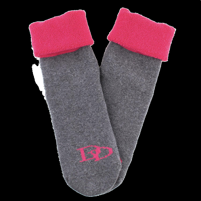 doré doré Chaussettes enfant anti dérapant - Gris et rose