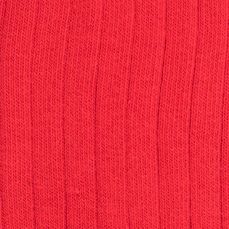 Doré Doré Chaussettes Enfant Côtelées En Coton Doux - Rouge Ponceau