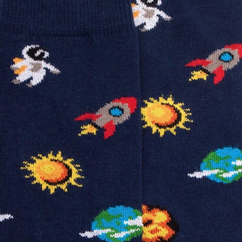 Doré Doré Chaussettes Enfant En Coton à Motif Univers - Bleu Voilier
