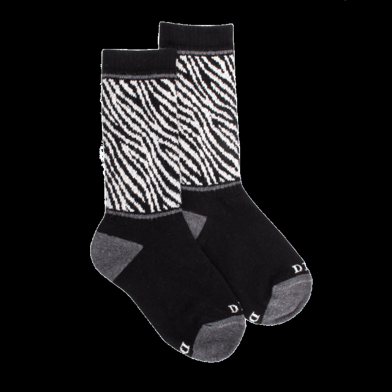 doré doré Chaussettes enfant en coton à motif zébré - Noir