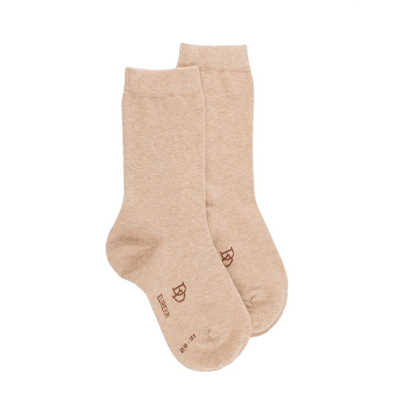 doré doré Chaussettes enfant en coton égyptien - Beige Sable