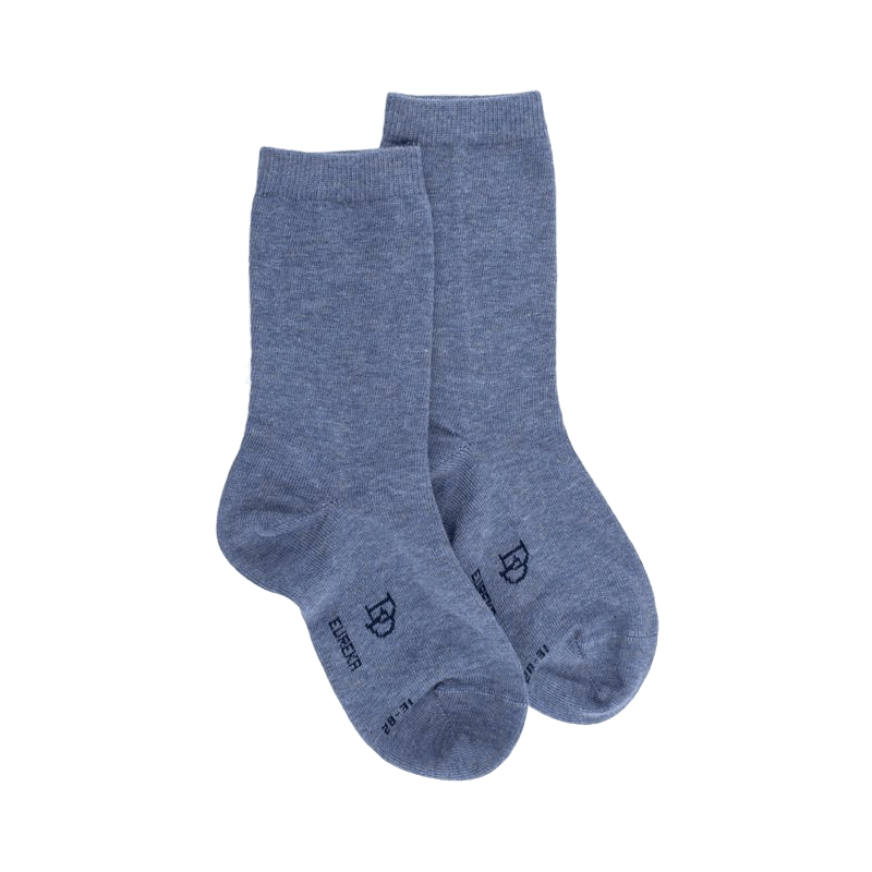 doré doré Chaussettes enfant en coton égyptien - Bleu jean clair