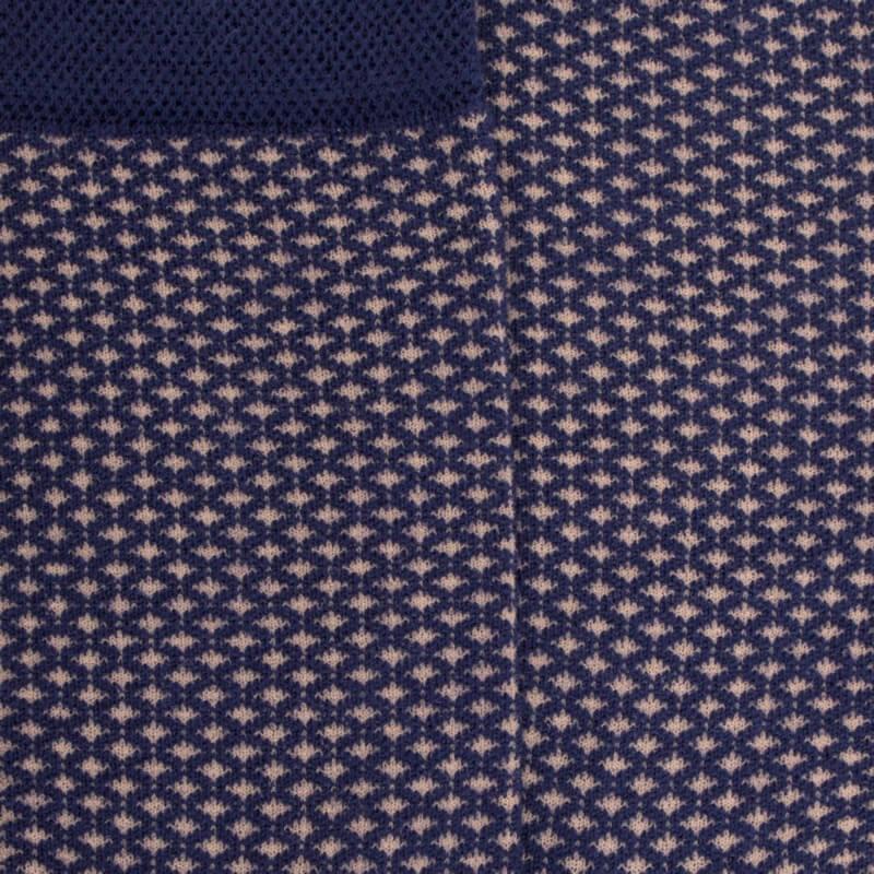 Doré Doré Chaussettes Enfant En Laine à Motif Micro Treillis - Bleu Caban