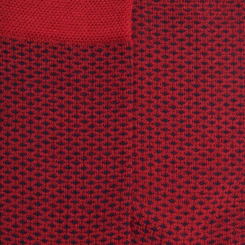 Doré Doré Chaussettes Enfant En Laine à Motif Micro Treillis - Brique