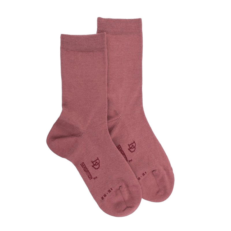 doré doré Chaussettes enfant en laine et coton - Rose Jouy