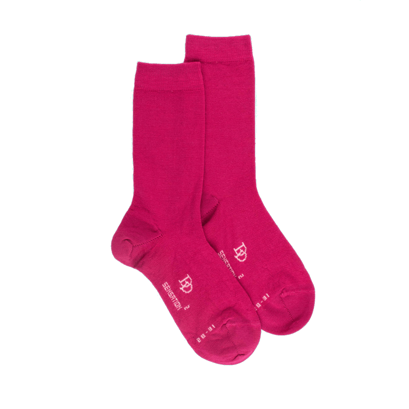 doré doré Chaussettes enfant en laine et coton - Rose oléandre