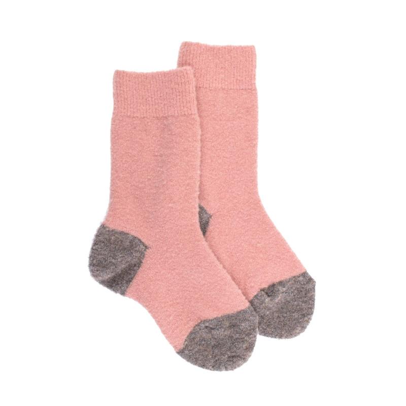 doré doré Chaussettes enfant en laine polaire - Rose Praline