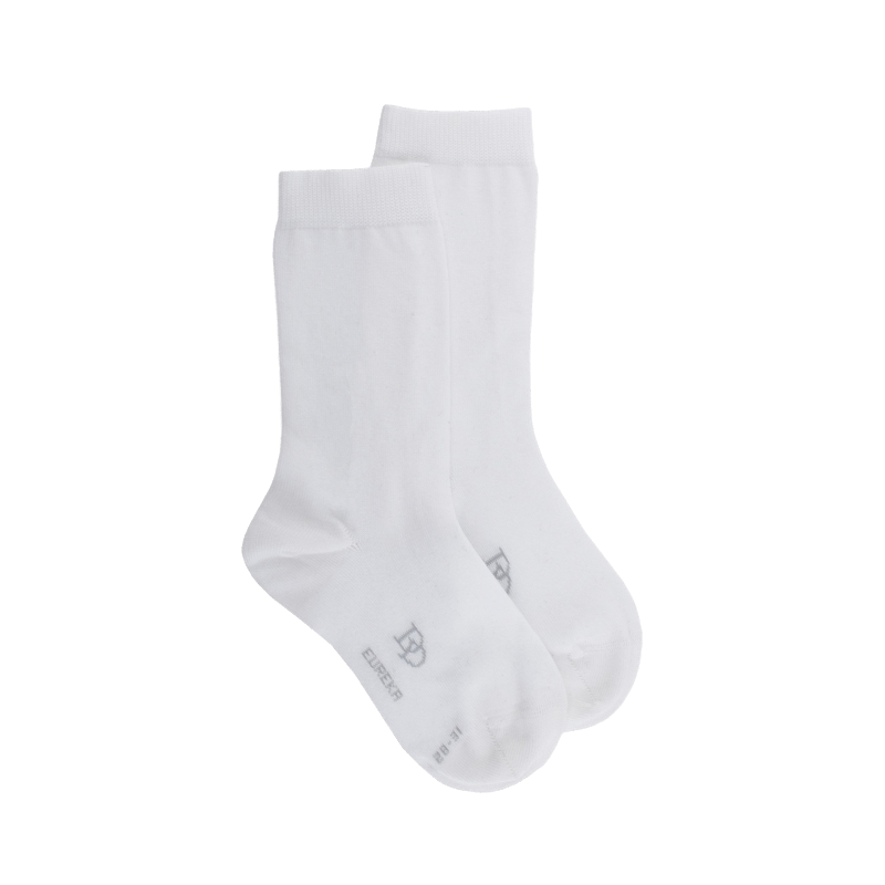 doré doré Chaussettes enfant Eureka en coton égyptien - Blanc