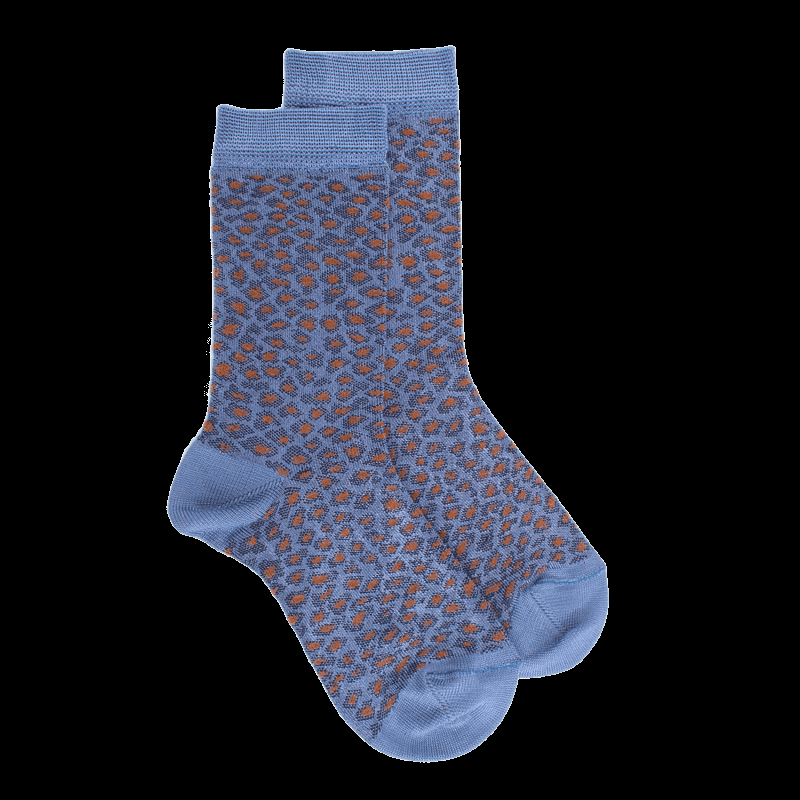 doré doré Chaussettes enfant port en viscose à motif léopard stylisé - Mauve