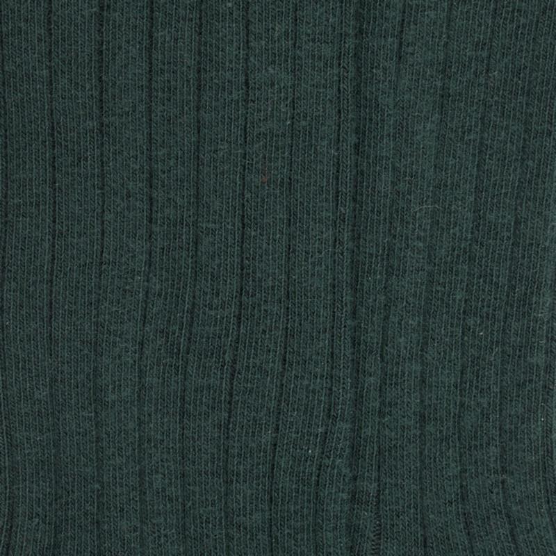 Doré Doré Chaussettes Enfants Côtelées En Coton Doux - Vert Foncé