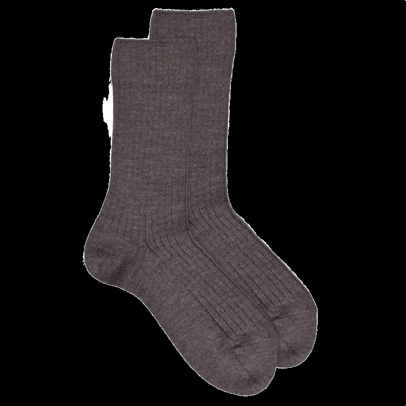 doré doré Chaussettes enfants en laine mérinos - Brun loutre