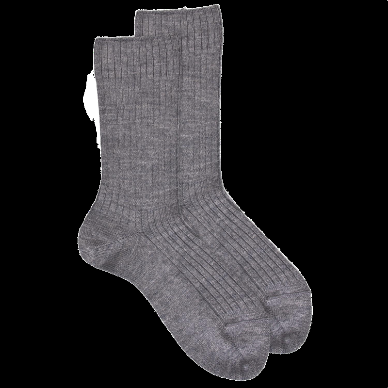 doré doré Chaussettes enfants en laine mérinos - Gris