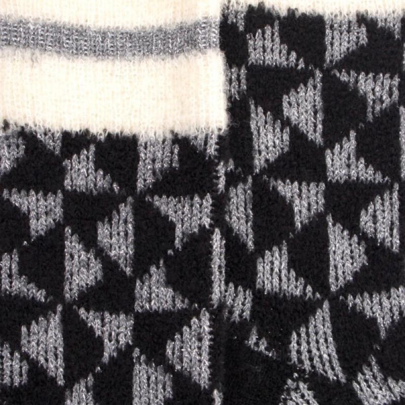 Doré Doré Chaussettes Enfants En Laine Polaire Motif Géométrique - Noir