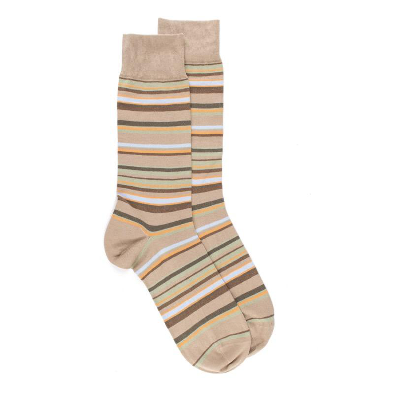 Doré Doré Chaussettes Fantaisie En Coton à Rayures Multicolores
