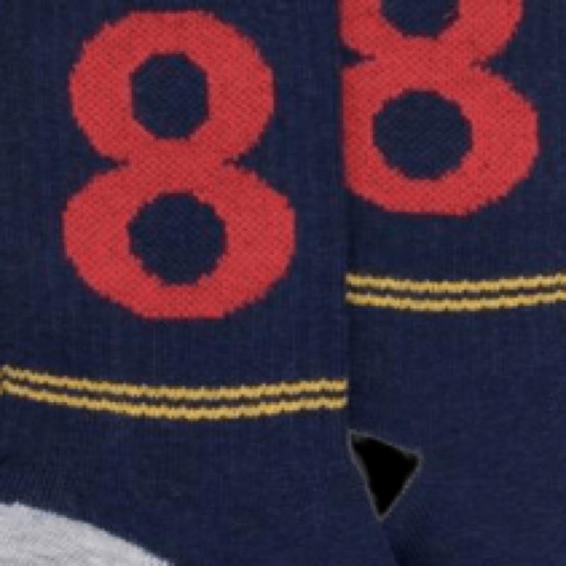 Doré Doré Chaussettes Fantaisie En Coton Numéro 8 - Bleu