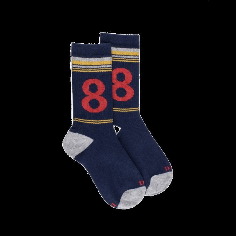 doré doré Chaussettes fantaisie en coton Numéro 8 - Bleu