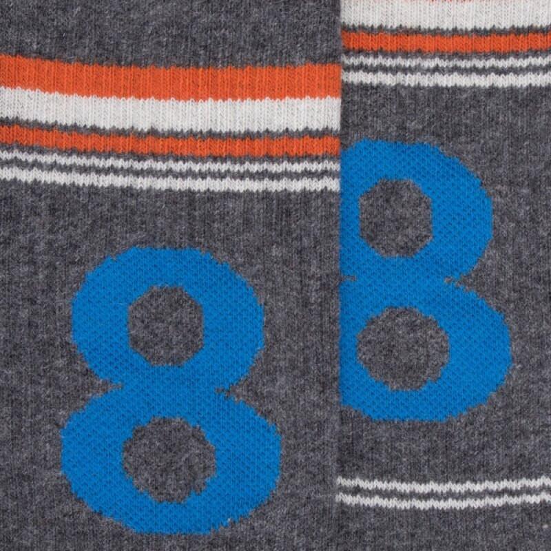 Doré Doré Chaussettes Fantaisie En Coton Numéro 8 - Gris
