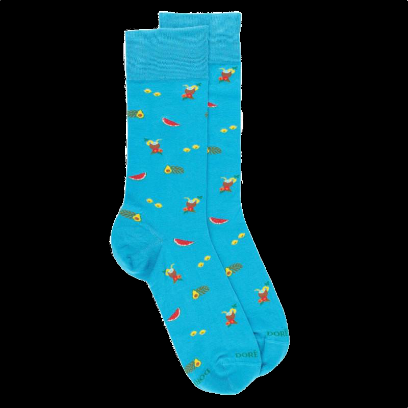 doré doré Chaussettes fantaisie homme motif cocktail