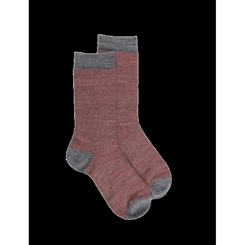 doré doré Chaussettes fantaisie motifs triangles - Gris