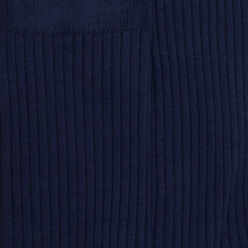 Doré Doré Chaussettes Femme à Côtes En Fil D'Écosse - Bleu Matelot
