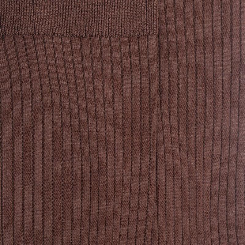 Doré Doré Chaussettes Femme à Côtes En Fil D'Écosse - Bois