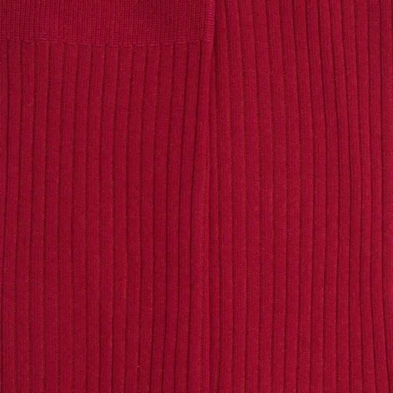 Doré Doré Chaussettes Femme à Côtes En Fil D'Écosse - Framboise