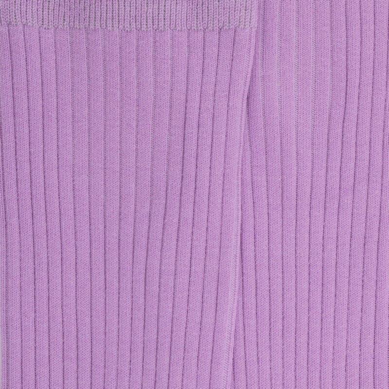 Doré Doré Chaussettes Femme à Côtes En Fil D'Écosse - Violet Corolle