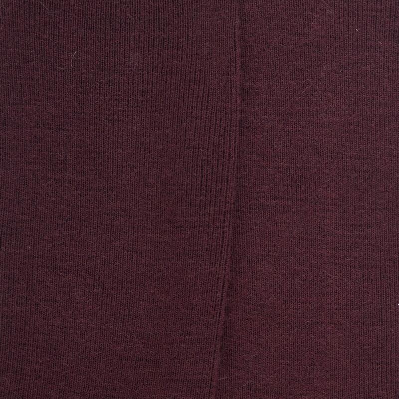 Doré Doré Chaussettes Femme à Côtes Sans Bord élastique En Laine - Aubergine