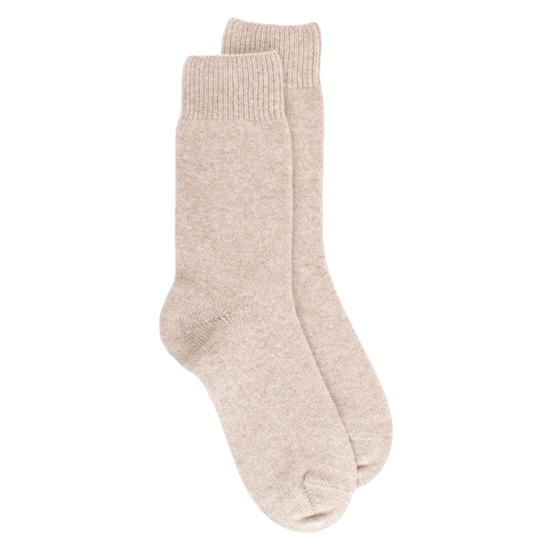 doré doré Chaussettes femme Douceur en laine mérinos et cachemire - Beige chrysalide