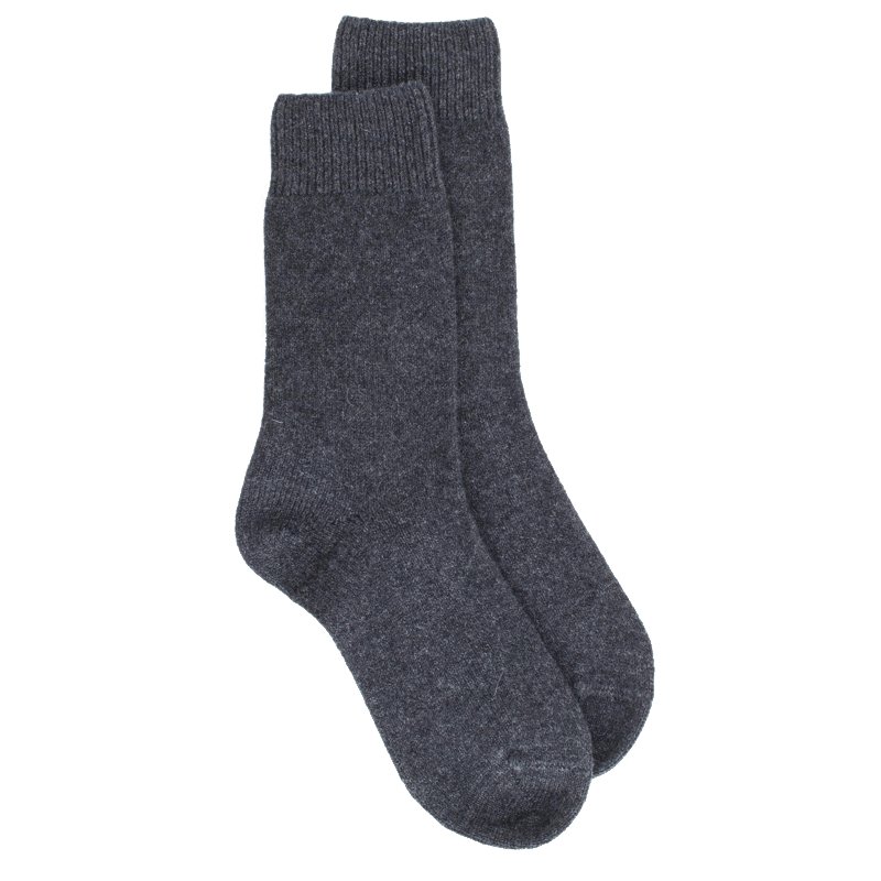 doré doré Chaussettes femme Douceur en laine mérinos et cachemire - Gris anthracite