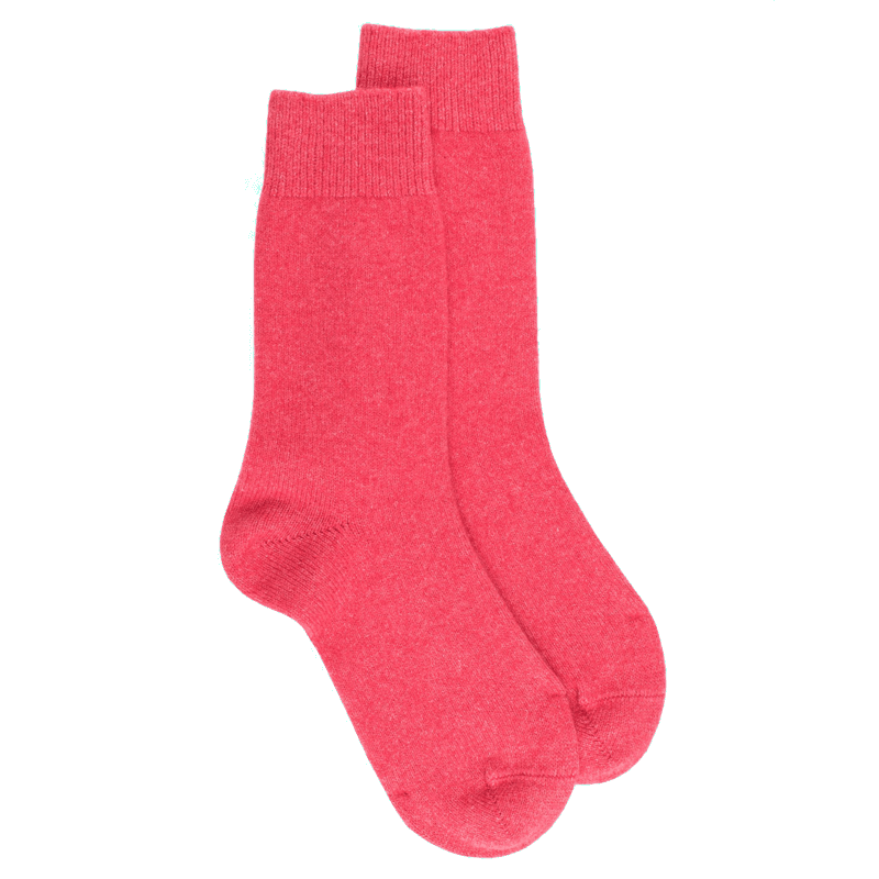 doré doré Chaussettes femme Douceur en laine mérinos et cachemire - Rose