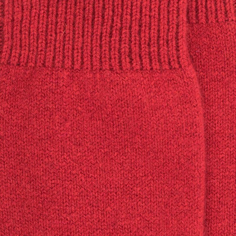 Doré Doré Chaussettes Femme Douceur En Laine Mérinos Et Cachemire - Rouge Ponceau