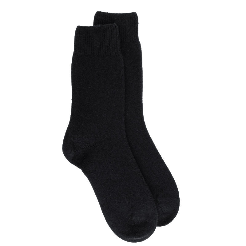 doré doré Chaussettes femme Douceur en laine mérinos et cachemire - Noir