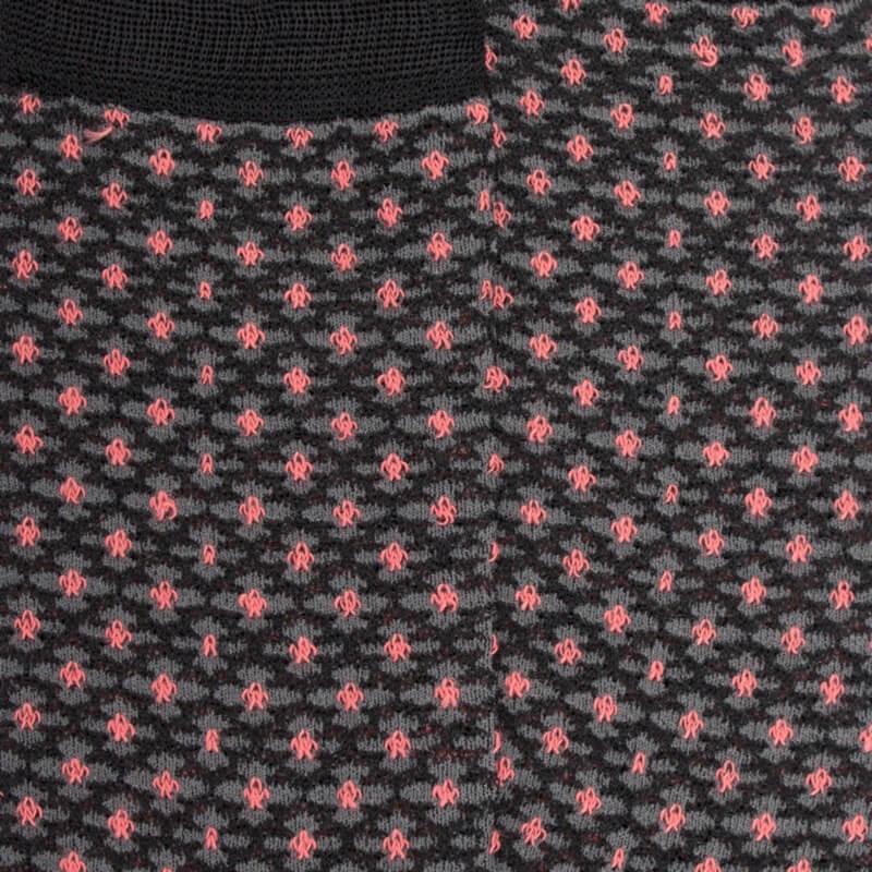 Doré Doré Chaussettes Femme En Coton à Motif Géométrique - Noir