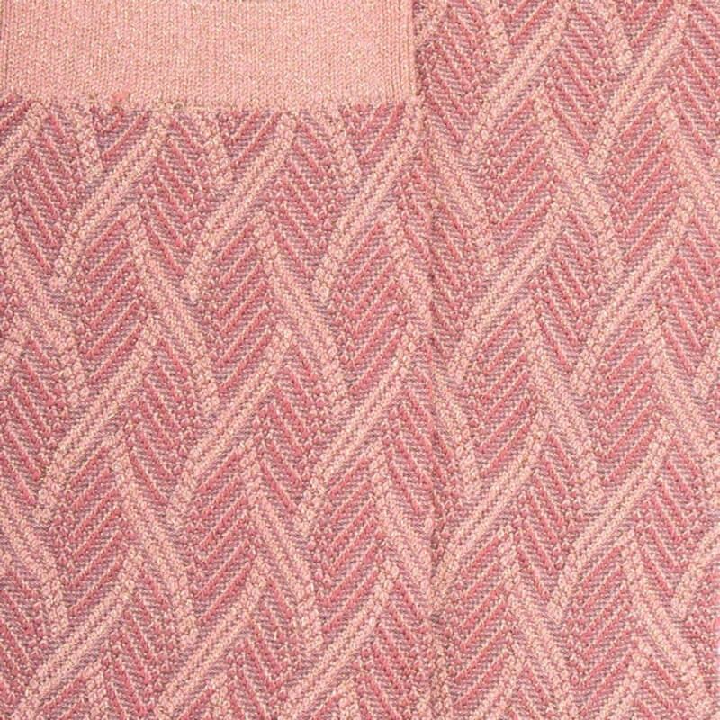 Doré Doré Chaussettes Femme En Coton Et Laine à Motif Entrelacés Effet Brillant - Rose Praline