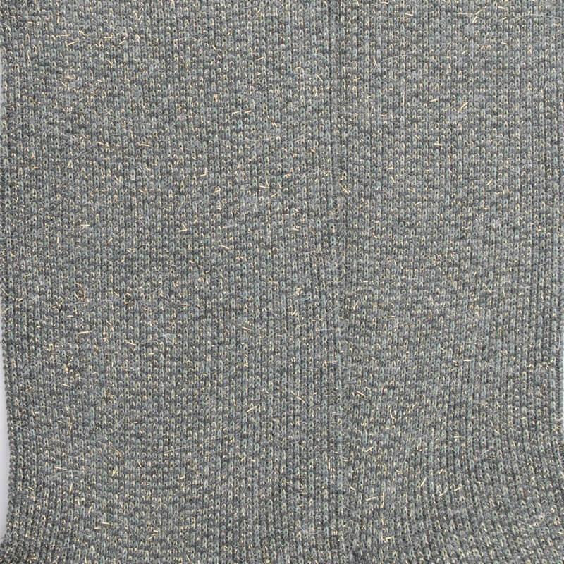 Doré Doré Chaussettes Femme En Laine Et Angora Sans Bord élastique Effet Brillant - Gris & Cameleon
