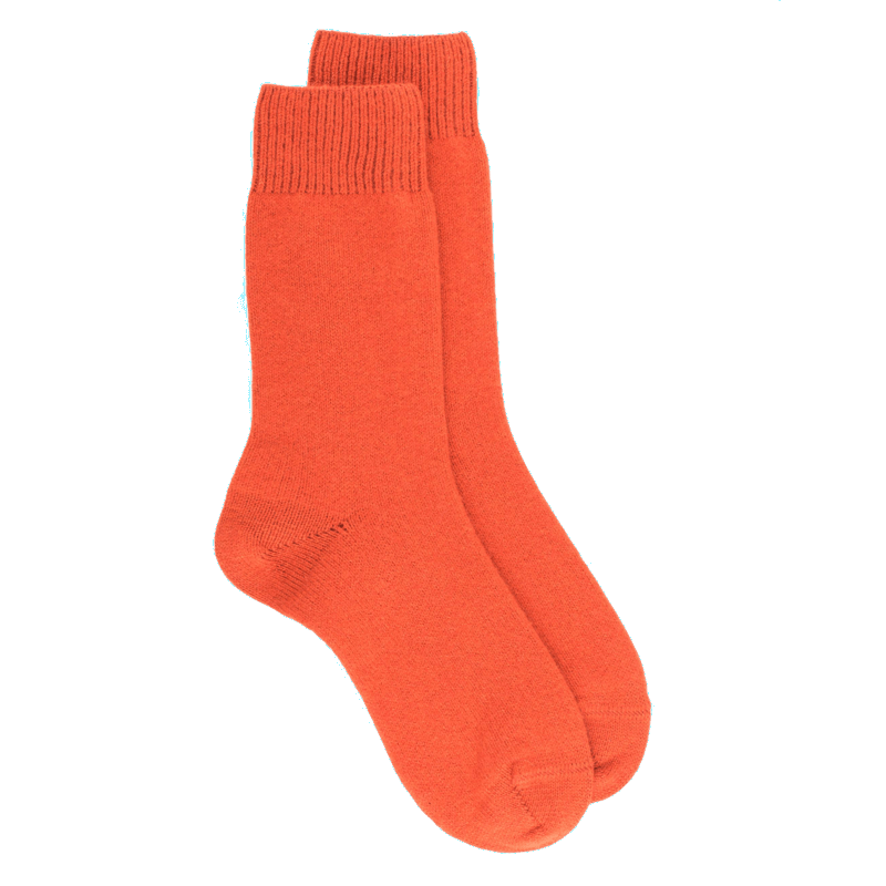 doré doré Chaussettes femme en laine et cachemire - Cuivre