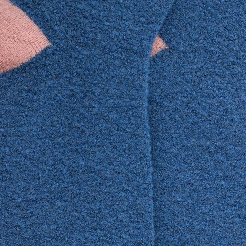Doré Doré Chaussettes Femme En Laine Polaire - Bleu Saphir & Rose Praline