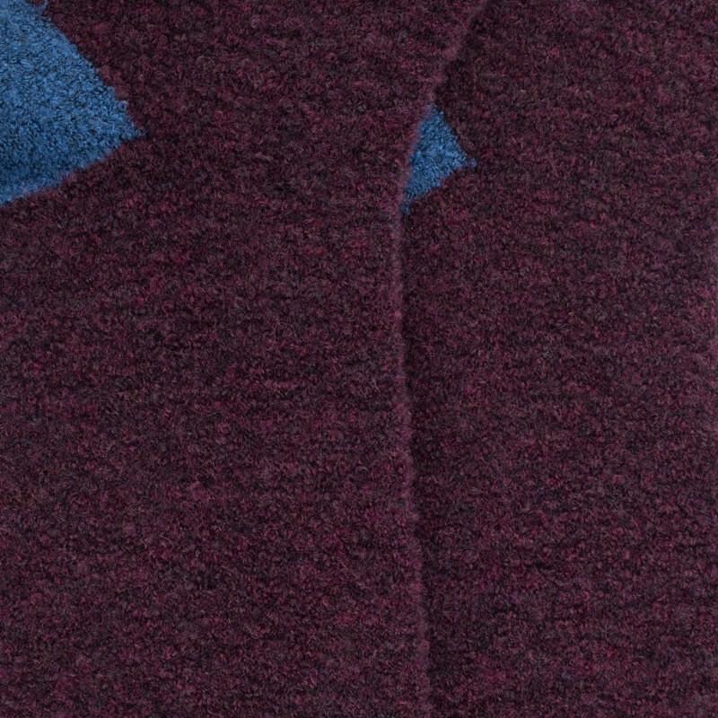 Doré Doré Chaussettes Femme En Laine Polaire - Bordeaux & Bleu Saphir