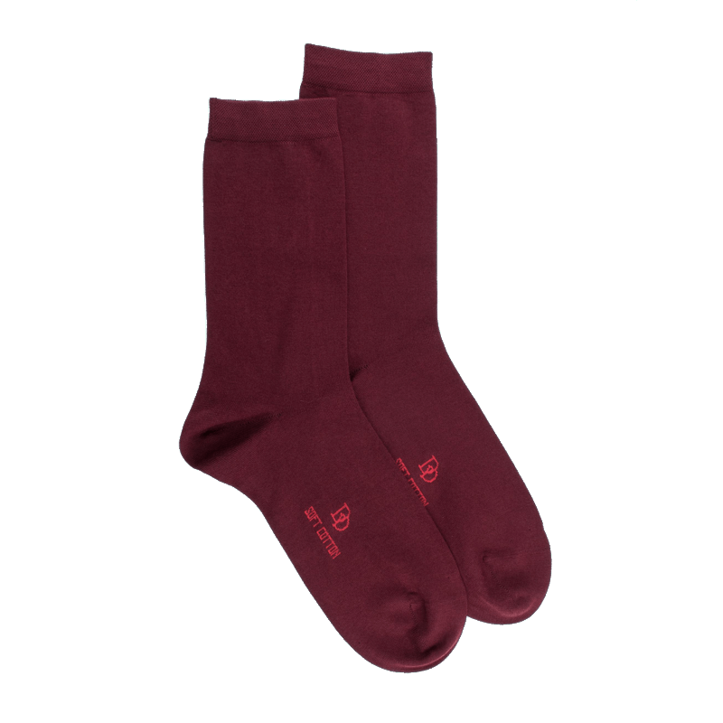 doré doré Chaussettes femme fines en coton égyptien - Aubergine