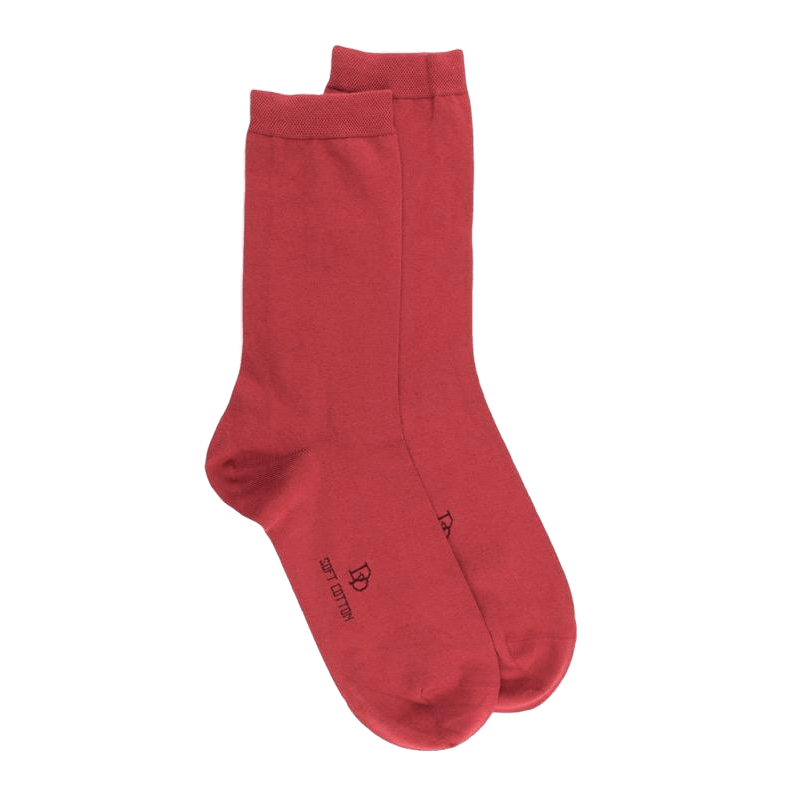 doré doré Chaussettes femme fines Soft Coton à bord souple - Brique