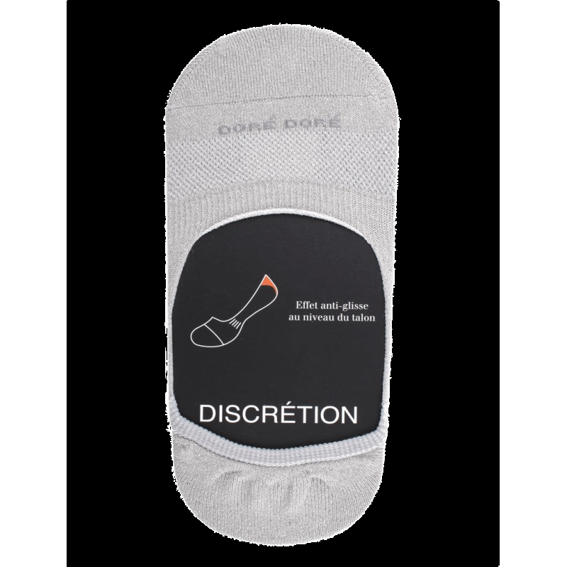 Doré Doré Chaussettes Femme Invisible En Coton Et Bandes Anti-glisse - Gris Brillant