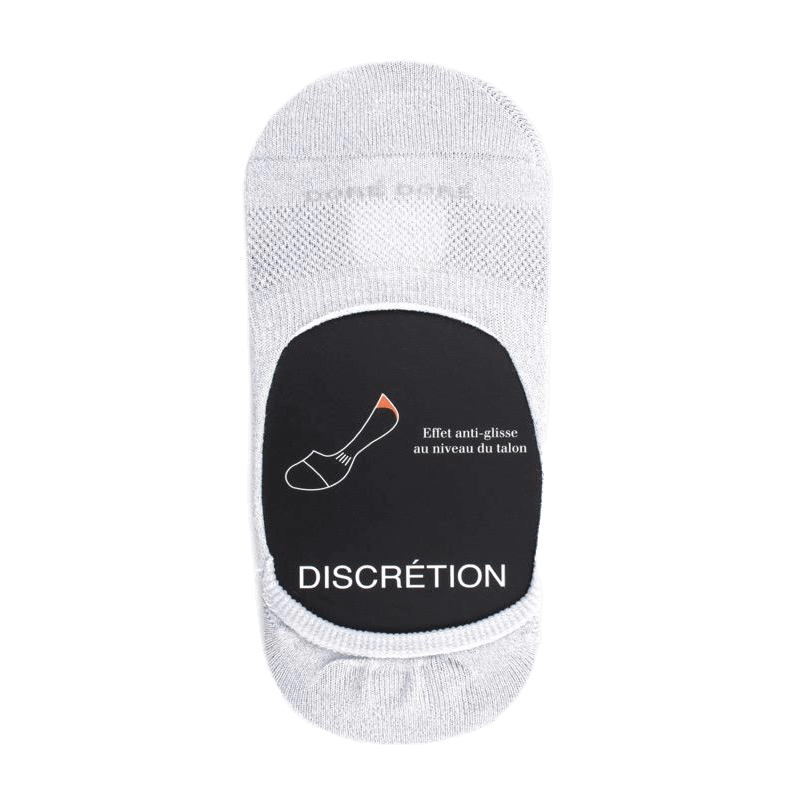 doré doré Chaussettes femme invisibles en coton avec effet brillant - Blanc